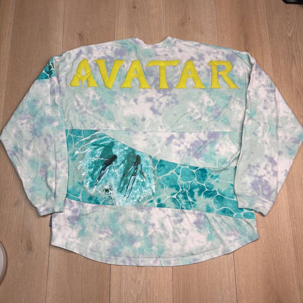 Disney Spirit Jersey Avatar The Way of Water Tie Dye Blue XL Long Sleeve Shirt